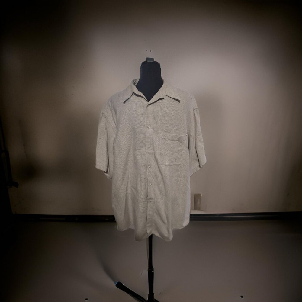 Perry Ellis Men's 100% Cotton Size L Men's Casual Button Down Shirt